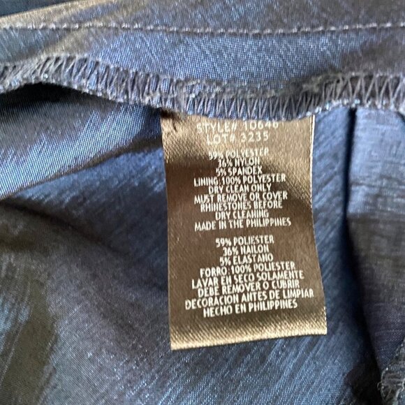 Dress Barn Collection Embellished Navy Evening Party Dress Size 6 - Picture 11 of 12